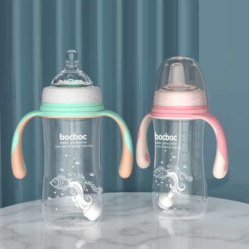 Противоскользящая BPA бутылочка для новорожденных грудного вскармливания молочный фруктовый сок Вода Кормление широкий рот соска напиток PP бутылки