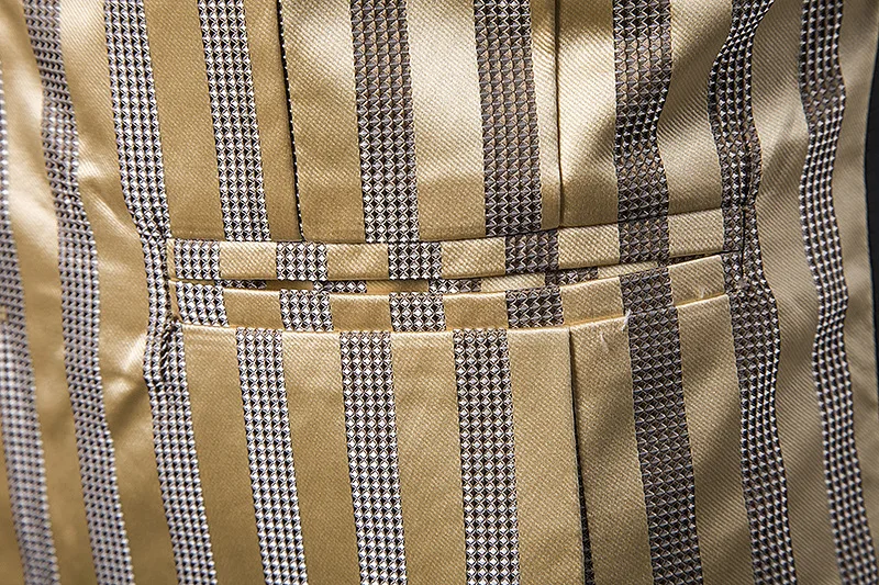 Белый Классический Полосатый мужской жилет мода Slim Fit однобортный жилет мужские вечерние Свадебные Пром жилет под смокинг