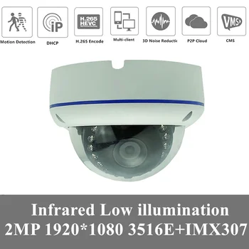 

4PCS 2MP Sony IMX307+3516EV200 IP Anti-Riot Ceiling Dome Camera 1080P H.265 Low illumination IRC Onvif CMS XMEYE Motion P2P RTSP