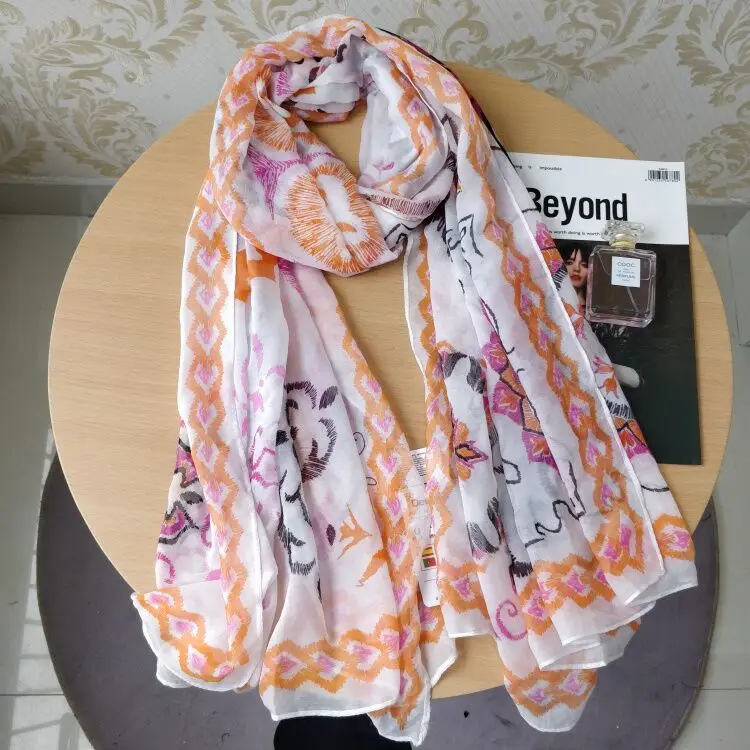 Испанский модный весенний и осенний шарф, подарок на день рождения шаль(1 - Цвет: 59