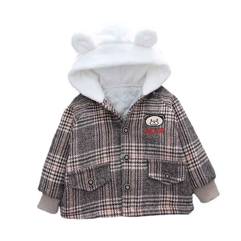 

New Winter Baby Girls Coat Kids Thick Clothes Children Hooded Jacket Autumn Infant Boys Cartoon Hoodies Toddler Casual Costume