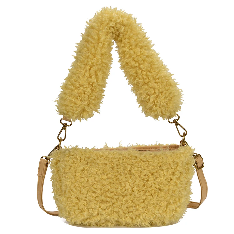 

2019 New Women Winter Faux Fur Shoulder Bag Plush Handbag lady Handbag Female Party Small Girls Tote Bag Christmas Gift