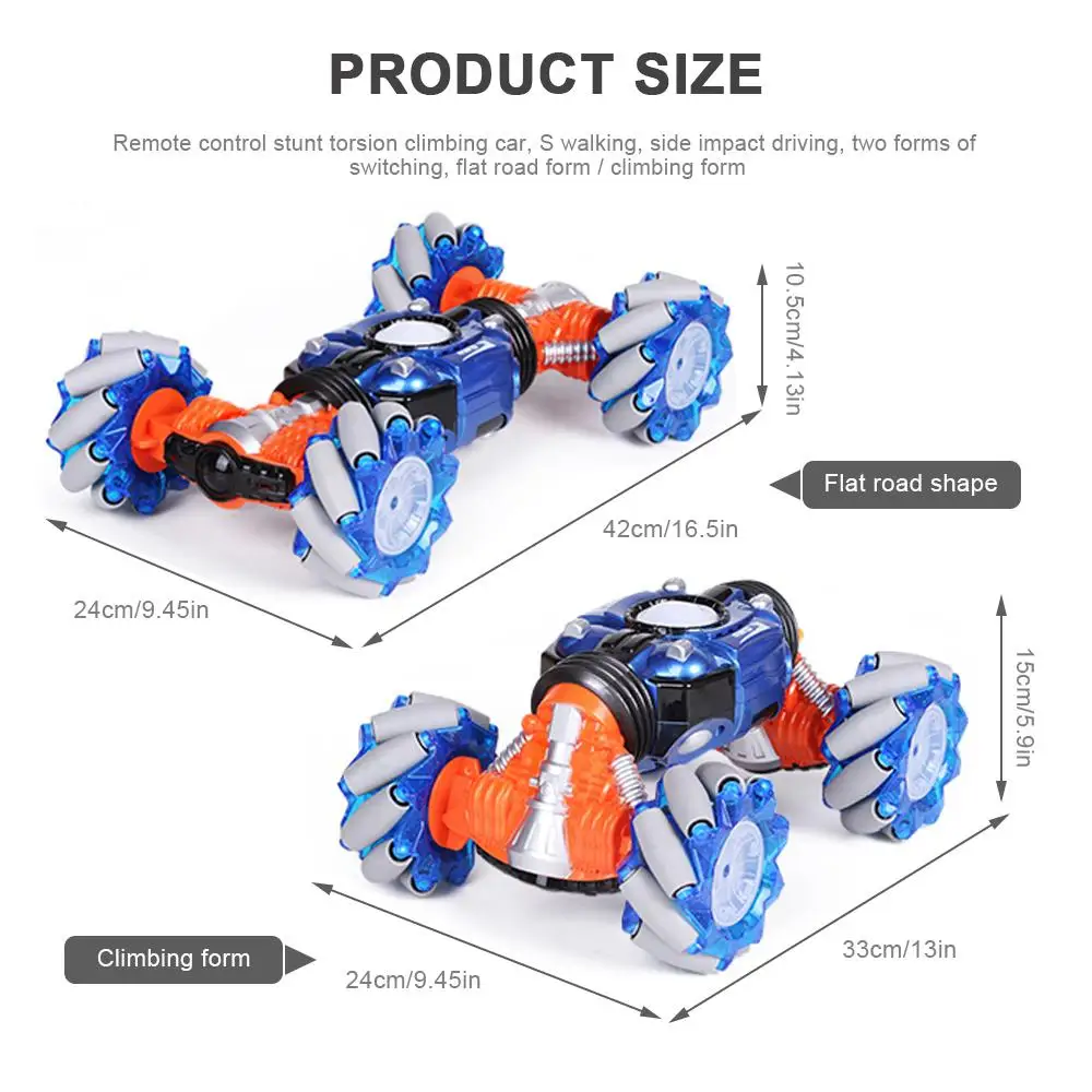 2,4 ghz Радиоуправляемый трюковый автомобиль с дистанционным управлением, витой Радиоуправляемый автомобиль, внедорожный автомобиль, светильник, музыка, дрифт, двухстороннее вождение, трюк, автомобиль, игрушки