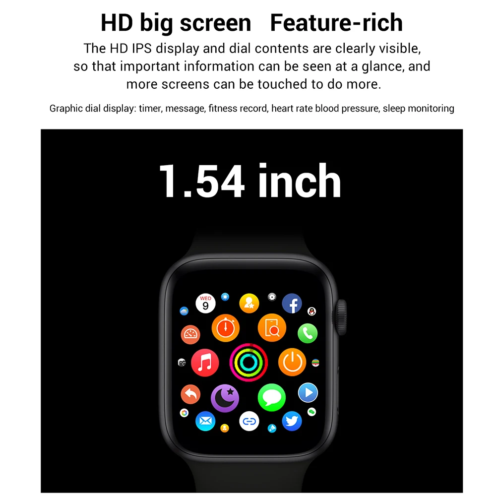 Heart Rate Monitor Call Message Reminder For Android Apple PK P68 a1 IWO 12 Smart Watch Series 5 Men Women iwo 8 lite iwo 10