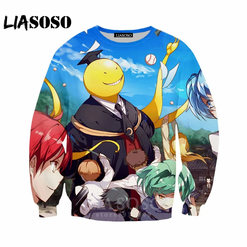 

3D Print Men hoodies Anime Assassination Classroom Shiota top Nagisa Sweatshirt Harajuku sweatshirts streetwear Long sleeve A159