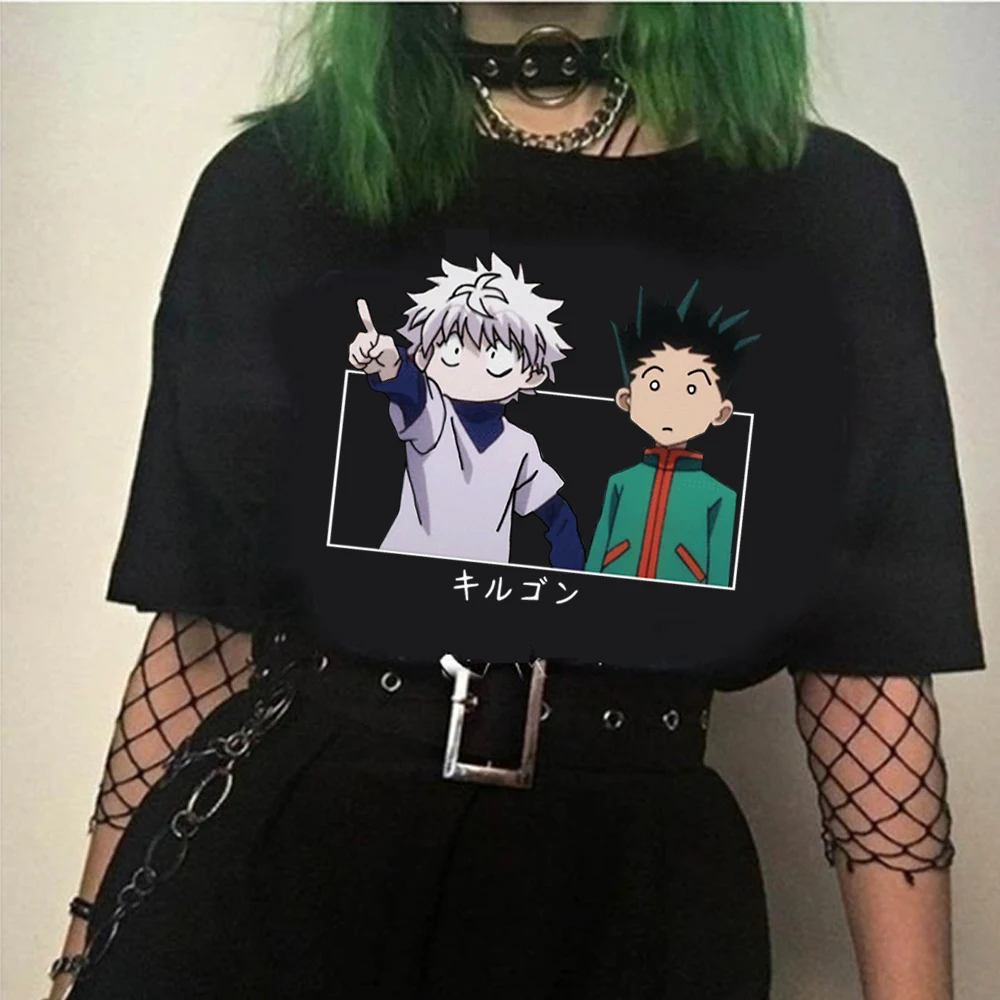 Мужская и женская футболка Killua and Gon с принтом Hunter X забавная рубашка короткими