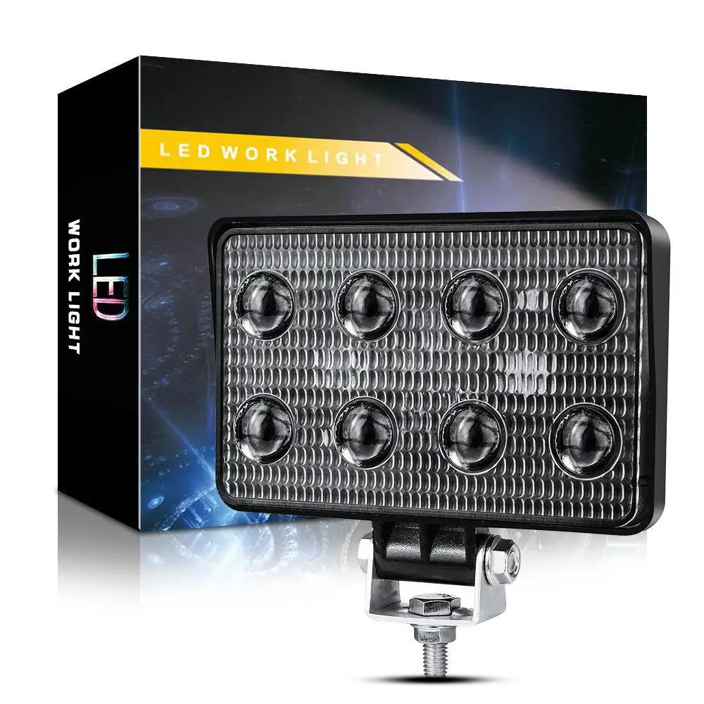 

LED lights atv 4-inch work light 8-leds 24w flood beam 12v 24v for motorcycle 4x4 car off road accessories Auto Accessories