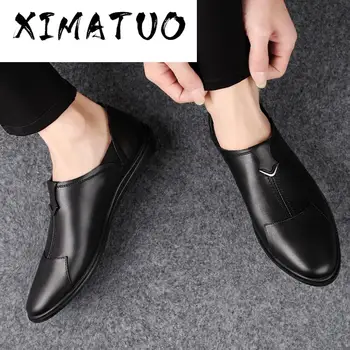 

Fashion Shoes 2020 Casual shoes breathable Leather Loafers Office Shoes For Men Driving Moccasins Comfortable Slip on %H1658