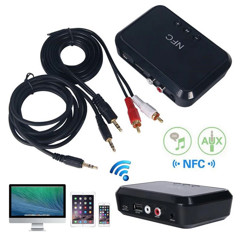 Bluetooth аудиоприемник 3 5 мм NFC ресивер/USB диск воспроизведение музыки стерео