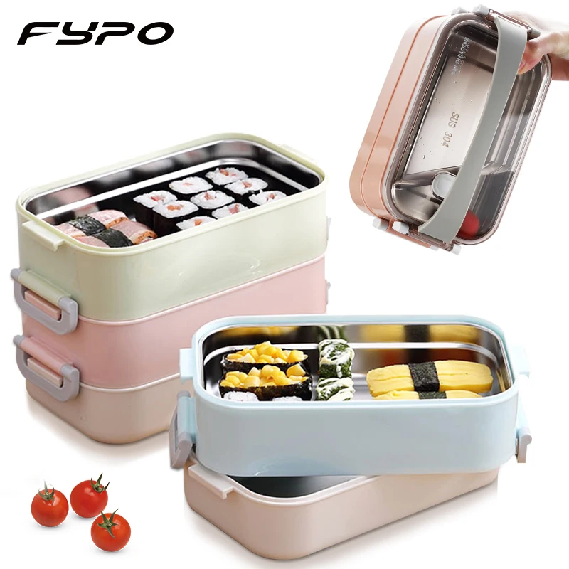 Thermal Lunch Box Stainless Steel Portable Bento Box Food Container