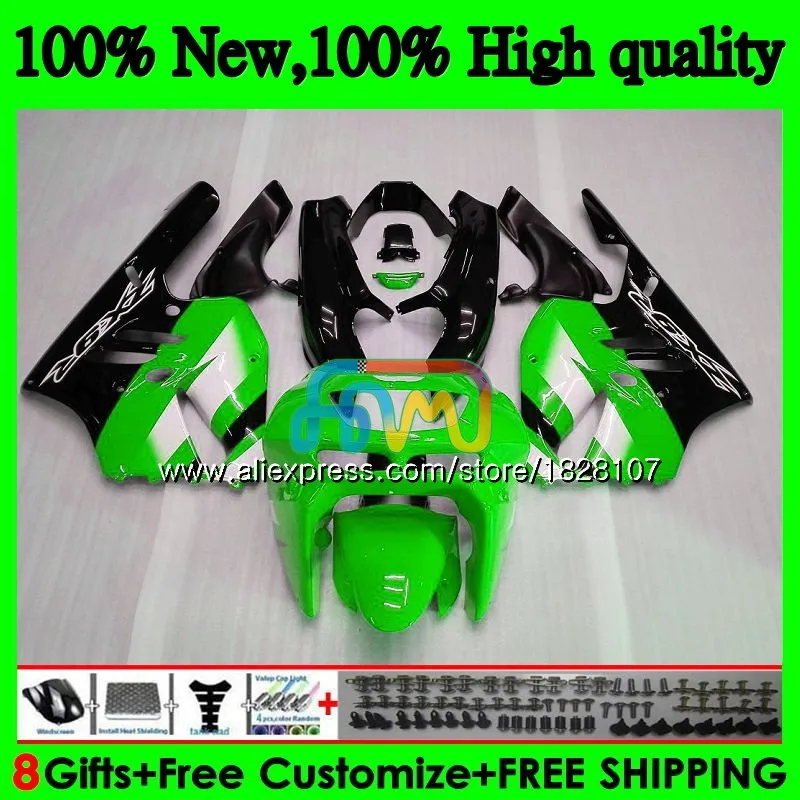 Корпус для KAWASAKI зеленый черный ZX900 900 CC ZX 900 9 R 19BS. 2 9R 900CC ZX-9R ZX9R 94 95 96 97 1994 1995 1996 1997 обтекатели комплект - Цвет: No. 1