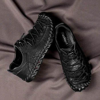 

2019 handmade leather high quality brand comfortable luxury casual natural small leather shoes leather shoes autumn outdoor shoe