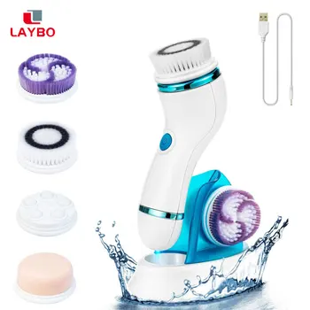 

LAYBO Silicone Face Cleansing Brush Electric Face Cleanser Electric Facial Cleanser Cleansing Skin Deep Washing Massage Brush