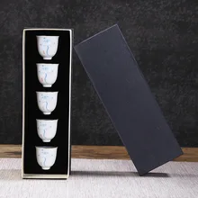 Белый фарфор, ручная роспись, чайная чашка, подарочный набор, высококлассный домашний чайный набор