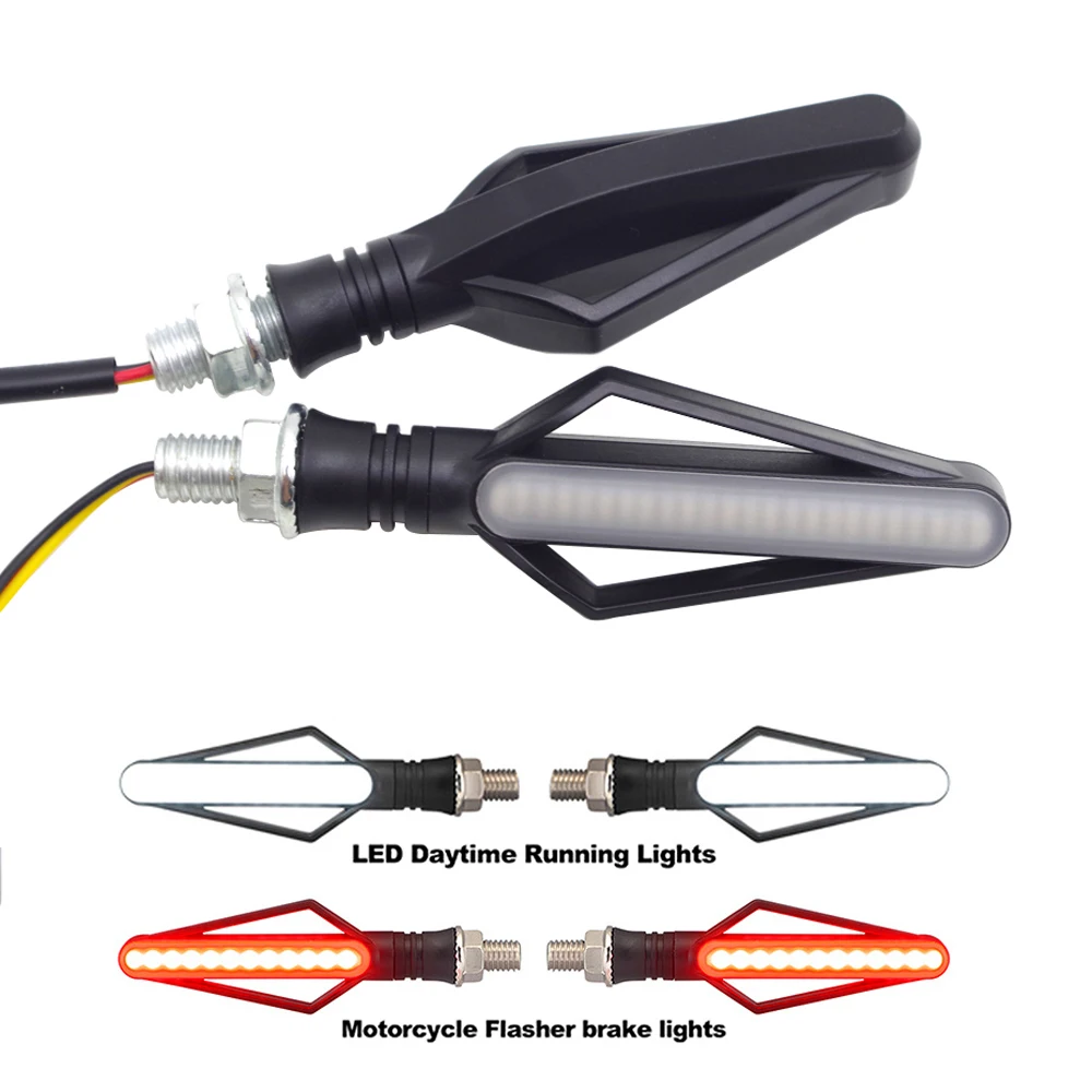 

Universal turn signals motorcycles taillights Flowing Flicker Amber Flasher FOR msx 125 honda shadow 600 k1300s suzuki sv vtr100