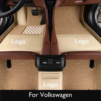 

Double Layer Custom car floor mats For Volkswagen sedan touran 2007 golf 4 5 6 passat b5 b6 b7 Tiguan Car Floor Foot carpet rug