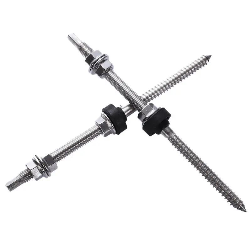 

M10-200 Silver Tone Solar Panel Mounting Double Thread for Yacht/Solar Panel
