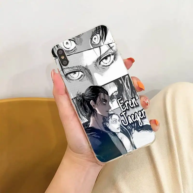 13 pro max case Anime Attack on Titan Eren Phone Case for iphone 13 8 7 6 6S Plus X 5S SE 2020 XR 11 12 pro XS MAX iphone 13 pro max leather case