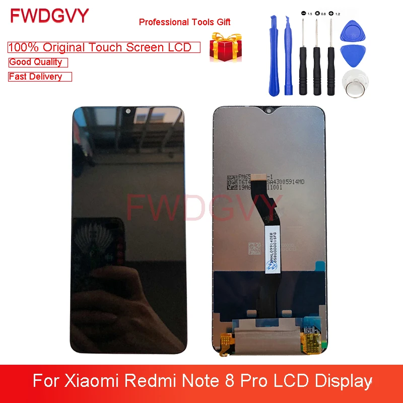 

6.53â€œ Original For Xiaomi Redmi Note 8 Pro LCD Display 10 Touch Screen Panel Digitizer Assembly Replacement Spare Repair Part