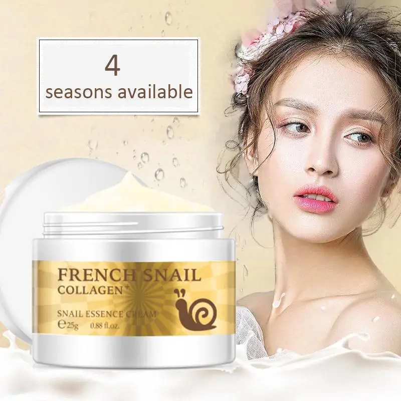 

Brand Snail Essence Face Cream Hyaluronic Acid Anti-aging Firm Skin Moisturizer Nourishing Collagen Essence Skin Care Cream 25g