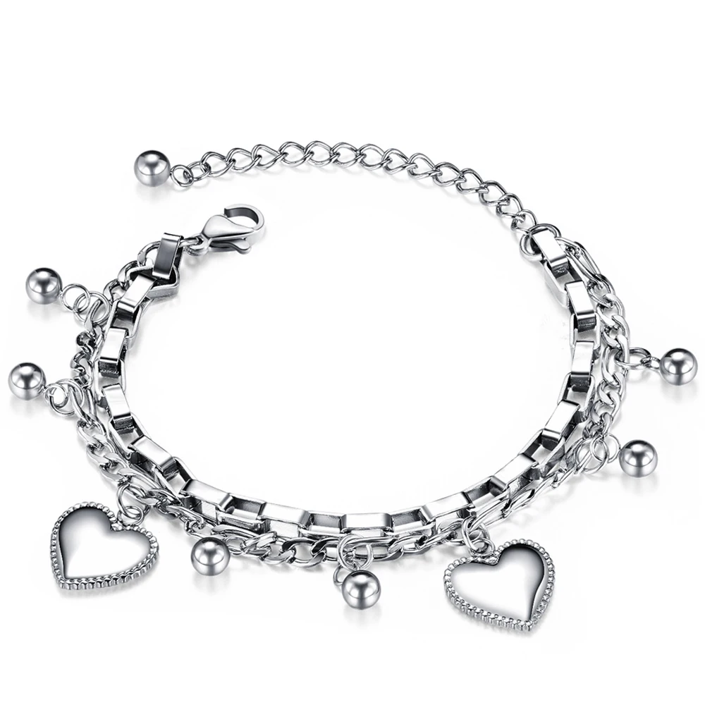 Bracciale Ragazza Con Ciondolo – Regalo Per Adolescenti – Acciaio Inossidabile Argento – Regolabile 17+3 Cm – Con Sacchetto Portagioie - 3