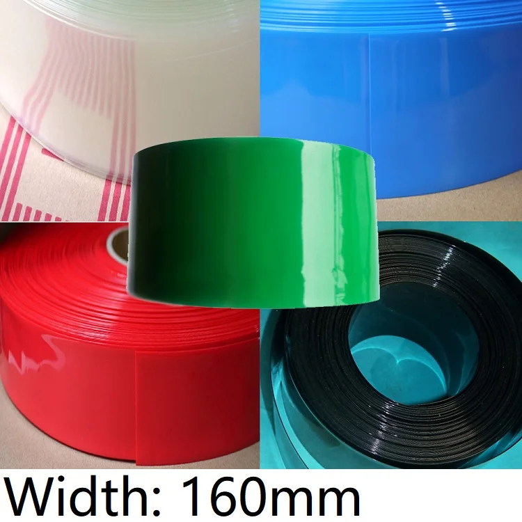 

Width 160mm PVC Heat Shrink Tube Dia 102mm Lithium Battery Insulated Film Wrap Protection Case Pack Wire Cable Sleeve Colorful