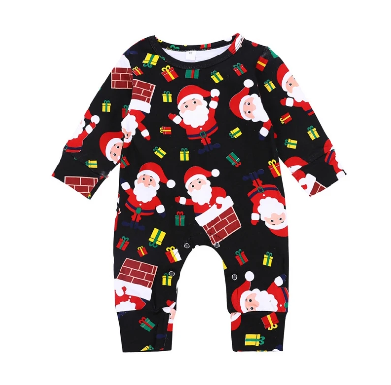 Baby Romper Girl Christmas Jumpsuit Boy Onesie Newborn Clothes Toddler Costume Spring Fall Winter Long Sleeve Santa Claus