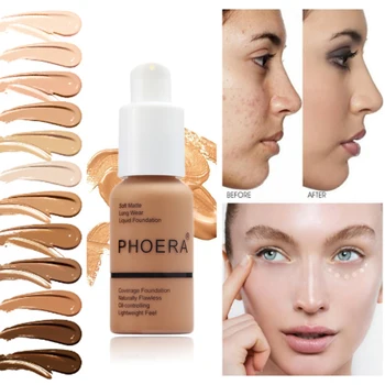 

Phoera 30ml Liquid Foundation base Matte Long Oil Control Concealer Moisturizer Face Coverage Brighten Cream Makeup Cosmetic