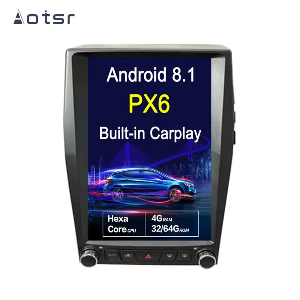 AOTSR супер 13,6 дюймов Android 8,1 Tesla стиль Вертикальная gps навигация для Ford Edge- Carplay мультимедиа плеер радио