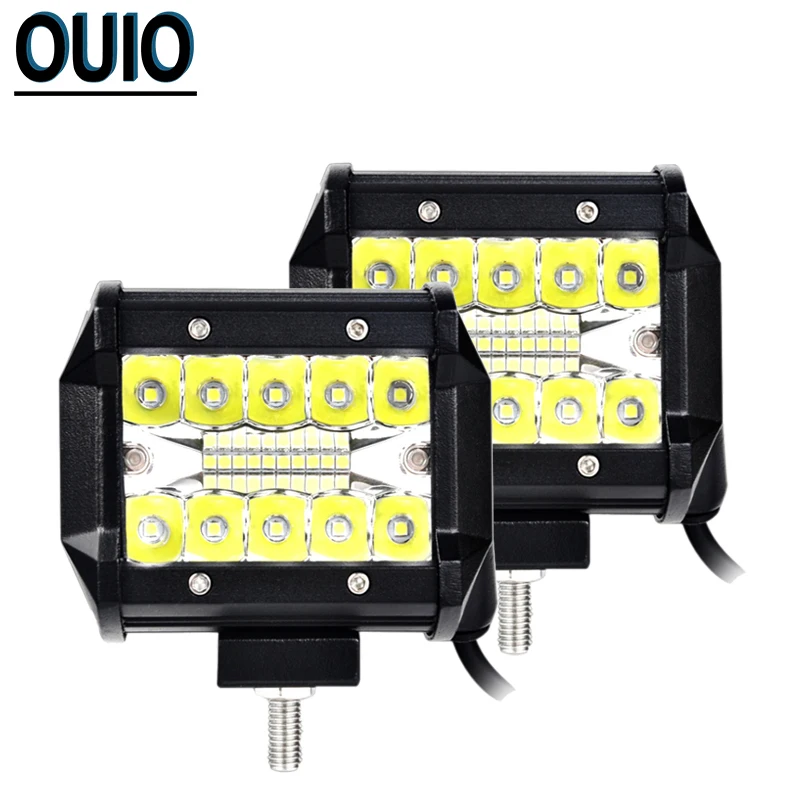 

60W 4INCH Waterproof IP68 Work Light LED Light Bars Spot Flood Beam for Work Driving Offroad Boat Car Tractor Truck Boat Lamp