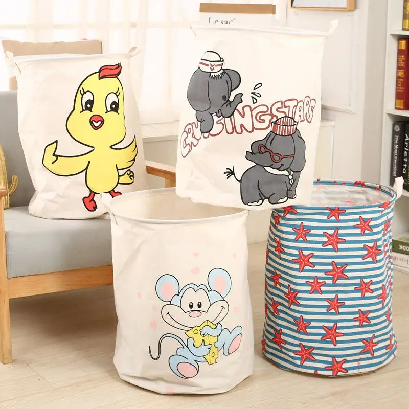 Household Large Capacity Folding Laundry Hamper Bucket Linen Cloth Dirty Clothes Storage Laundry Basket Toy Organizer