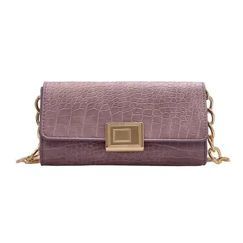 

Messenger Handbags Retro Alligator Pattern Women shoulder bags Flap PU Leather Clutch Casual Solid crossbody bags for women 2020