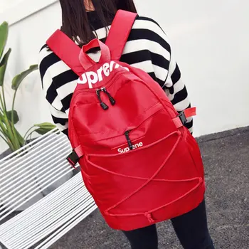 

Large Capacity Men Women Shoulder Bag Backpack Korean Fashion Nylon Casual Letter Printed Students Travel Backpack