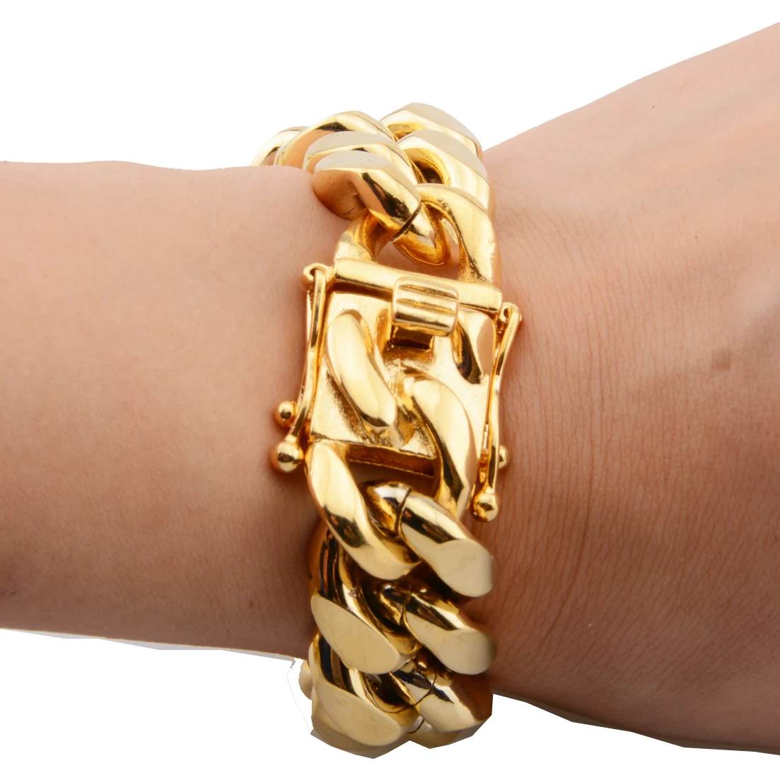 Large Gold Twisted Cobra Bracelet – Accessory Concierge