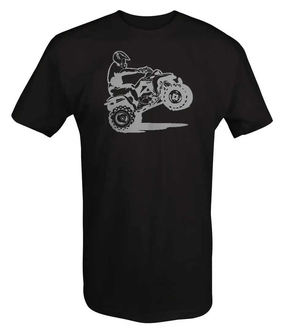 Grey 4 Wheeler ATV 4x4 Wheelie Dirt Track Motorcycle T Shirt 4XL Unisex men women t shirt |
