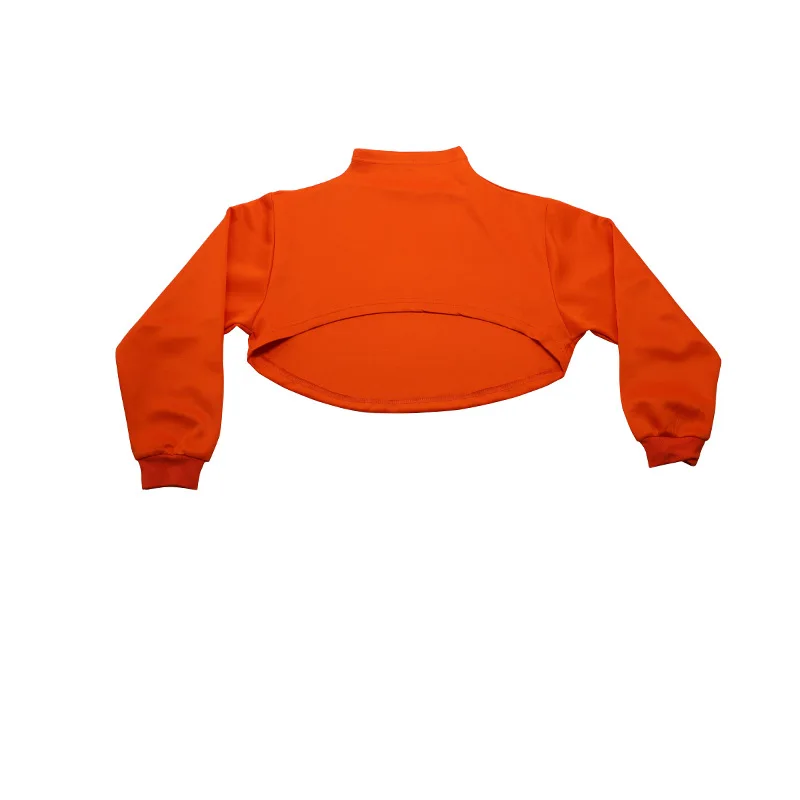 tops Костюмы для джазовых танцев для девочек, оранжевые топы, широкие штаны, комплект одежды в стиле хип-хоп для детей, одежда для сцены, шоу, танцевальная одежда, DQS3047 - Цвет: tops
