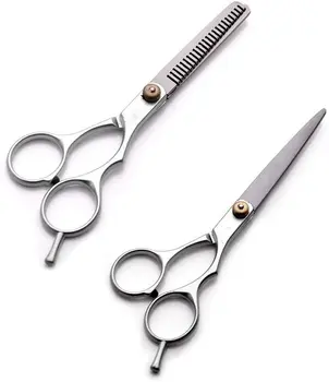 

5.5/6 inch Cutting Thinning Styling Tool Hair Scissors Stainless Steel Salon Hairdressing Shears Regular Flat Teeth Blades