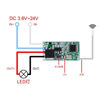 

433Mhz RF Relay Receiver Wireless Remote Control Switch LED Light Control Module