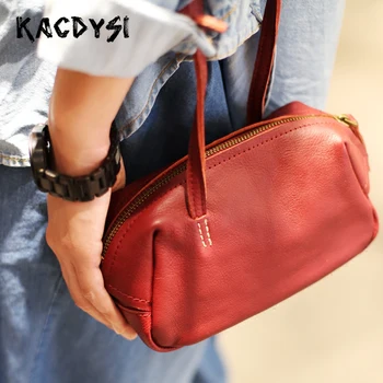 

Real Cowhide Small Women Shoulder Bag Vintage Quality Ladies Handbag Tote Messenger Satchel Purse Luxury Fashion Crossbody Bag