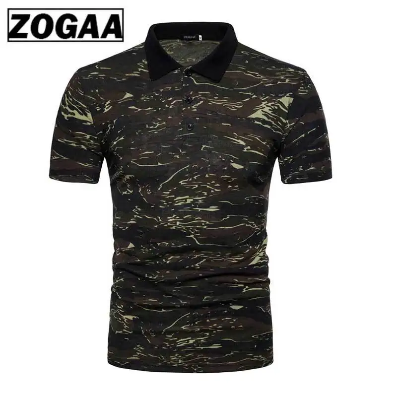 ZOGAA, Мужская рубашка поло, брендовая,, камуфляжная, поло, мужская, с длинным рукавом, повседневная, тонкая, в стиле милитари, поло, мужская рубашка, XXL, рубашка с воротником