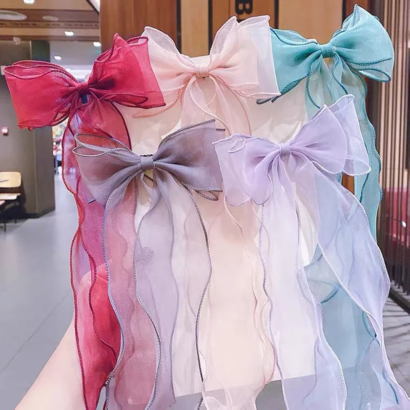 

1PC Fashion Lace Big Bow Hairpin For Women Girls Satin Trendy Ladies Hair Clip Cute Barrette Oversize Headwear Hair Accessories