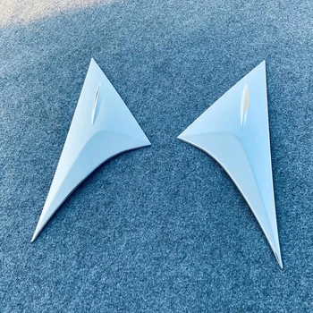 

For Toyota Harrier Venza 2020 2021 ABS Chrome Rear Window Spoiler Cover Side Triangle Trim Stickers Exterior Styling Accessories