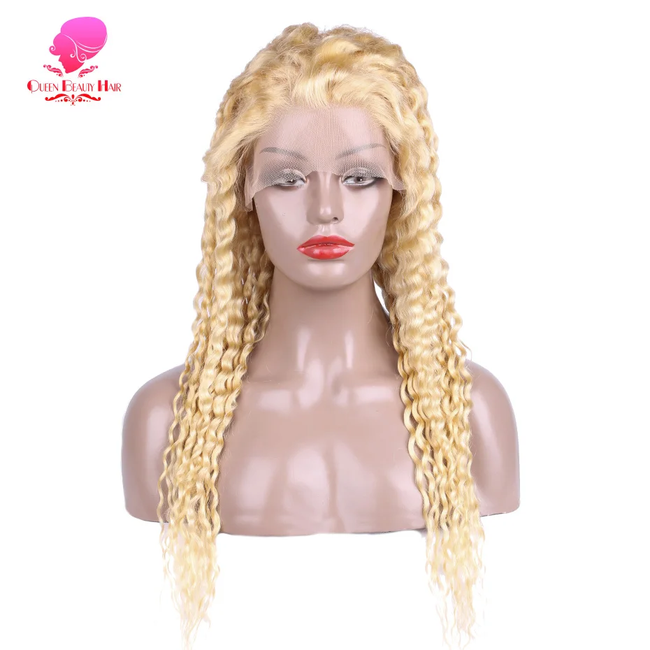 Tiefe Welle 13x4 13x6 Honig Blonde Spitze Vorne Perücke Echthaar Brasilianische Remy 613 Tiefe Lockige Transparente Spitze Frontal Perücken für Frauen – Detail 8