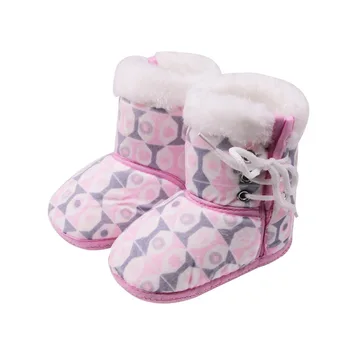 

Warm Newborn Winter Boots Toddler Lace Up First Walkers baby Girls Boys Shoes Soft Sole All-fit Booties for 0-18M