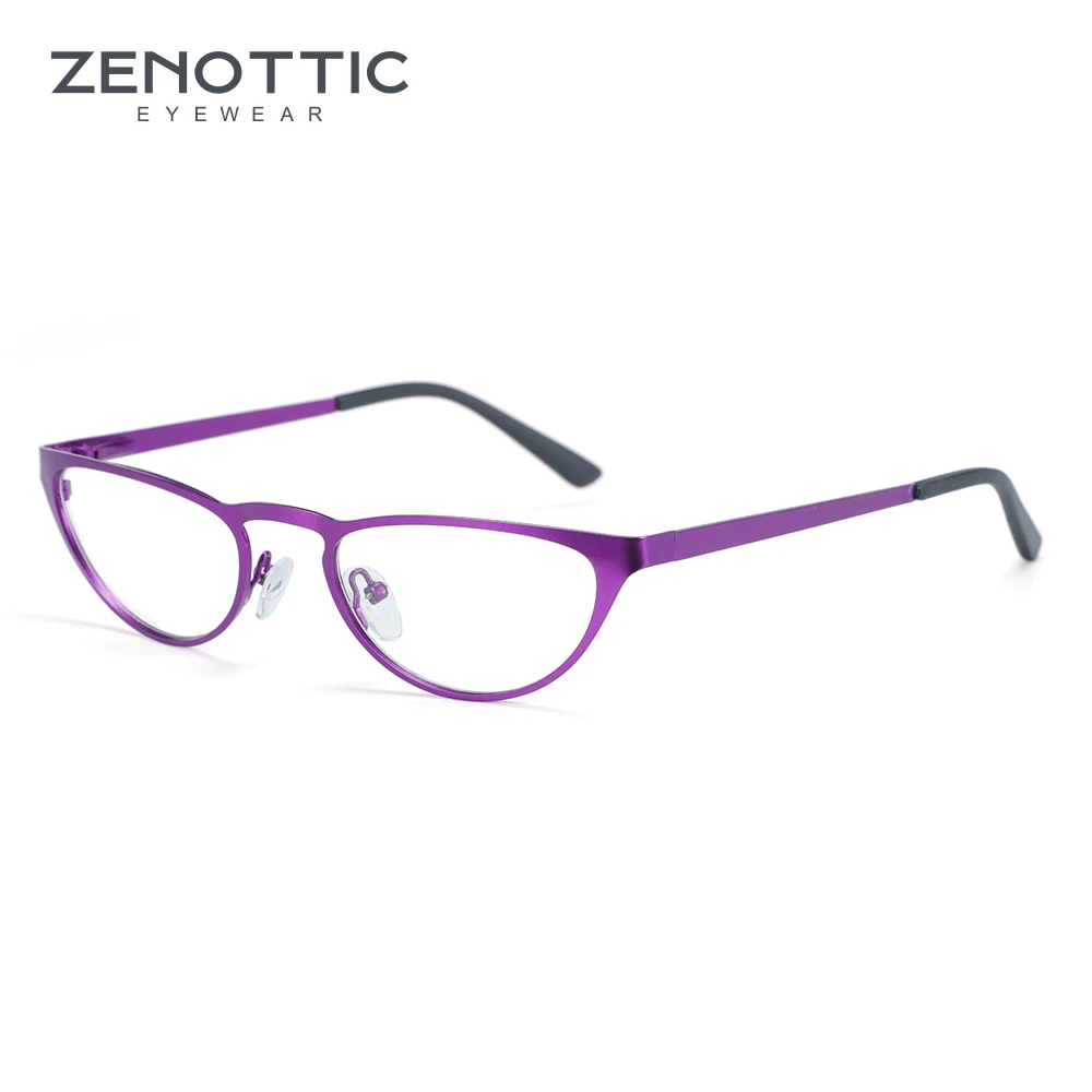 ZENTTIC оправа для очков для женщин, сплав, прозрачная оправа для очков, женские очки "Кошка", поддельные очки, модные аксессуары BT3114 - Цвет оправы: 001