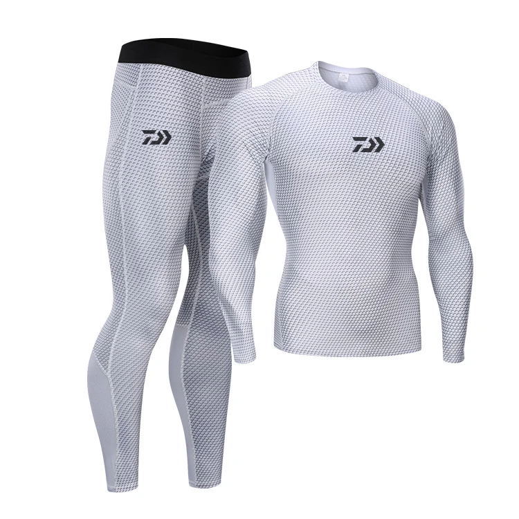 Daiwa Мужская открытая спортивная рыбалка комплекты одежды дышащие быстросохнущие анти УФ 40+ противомоскитные рыболовные рубашки штаны рыболовные