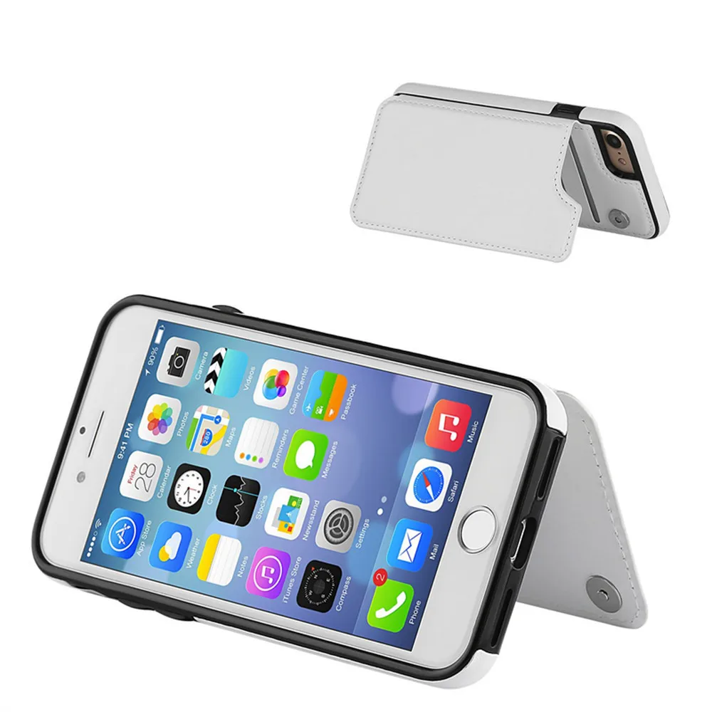 Для IPhone 7/8 чехол с держателем карты чехол с двойной магнитной застежкой 4,7 дюйма