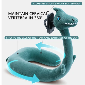 

New Multifunctional Lazy U-shaped Pillow Mobile Phone Bracket Two-in-one Cartoon U-shaped Pillow Plush Toys Have Nine Colors