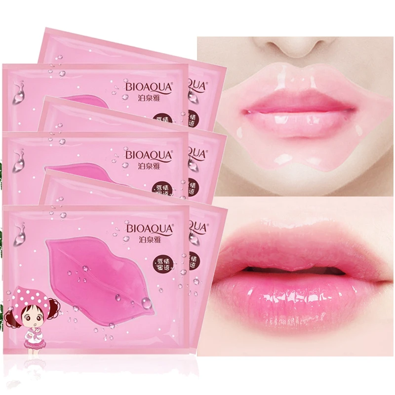 

1pcs Lip Masks Plumper Crystal Collagen Lip Mask Pads Moisture Essence Anti Ageing Wrinkle Patch Pad Gel Lips Enhancer Care