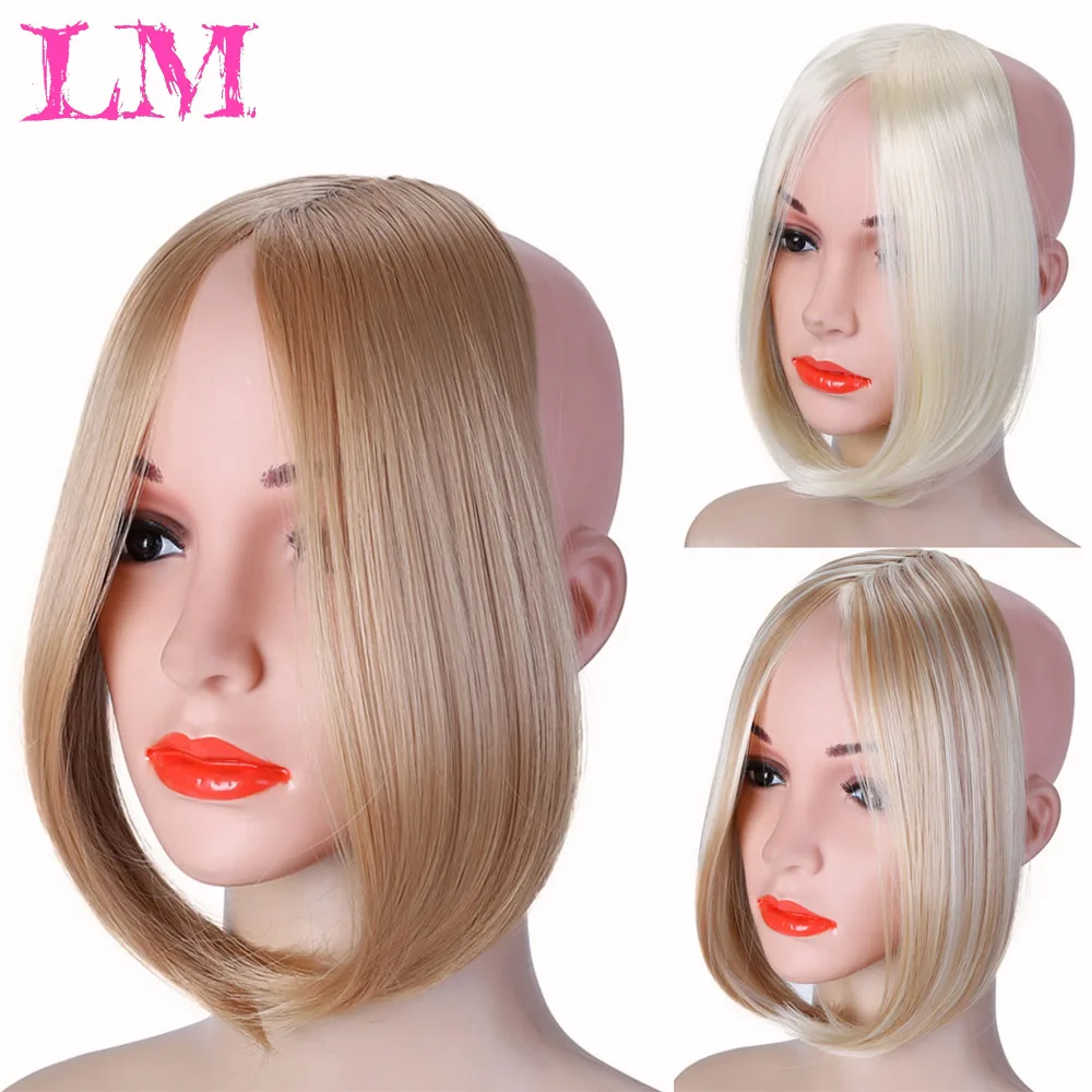 

LM Fashion Girl More Color Long Bangs Girl Side Bangs Fake Edge Synthetic Clip in Hair Heat Fake Bangs